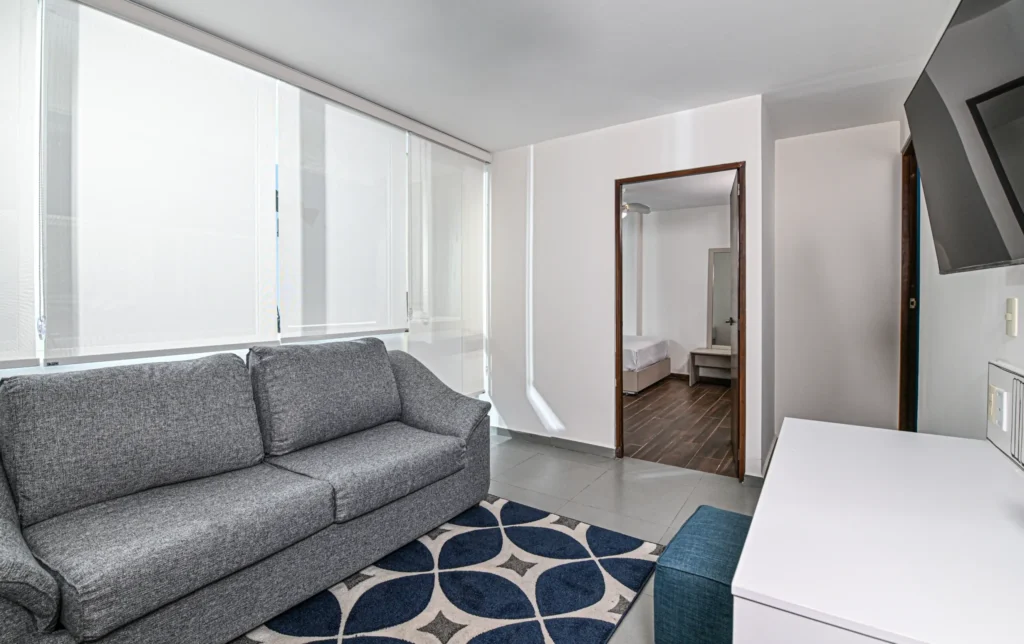 Sofa suite with two double beds and sofa bed